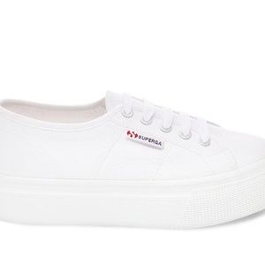 White platform superga sneakers